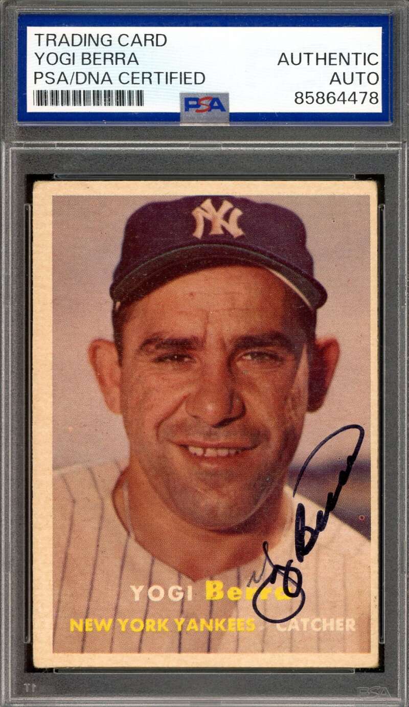 Yogi Berra PSA DNA Signed 1957 Topps Autograph Yankees
