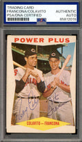 Tito Francona Rocky Colavito PSA DNA Signed 1960 Topps Power Plus Autograph