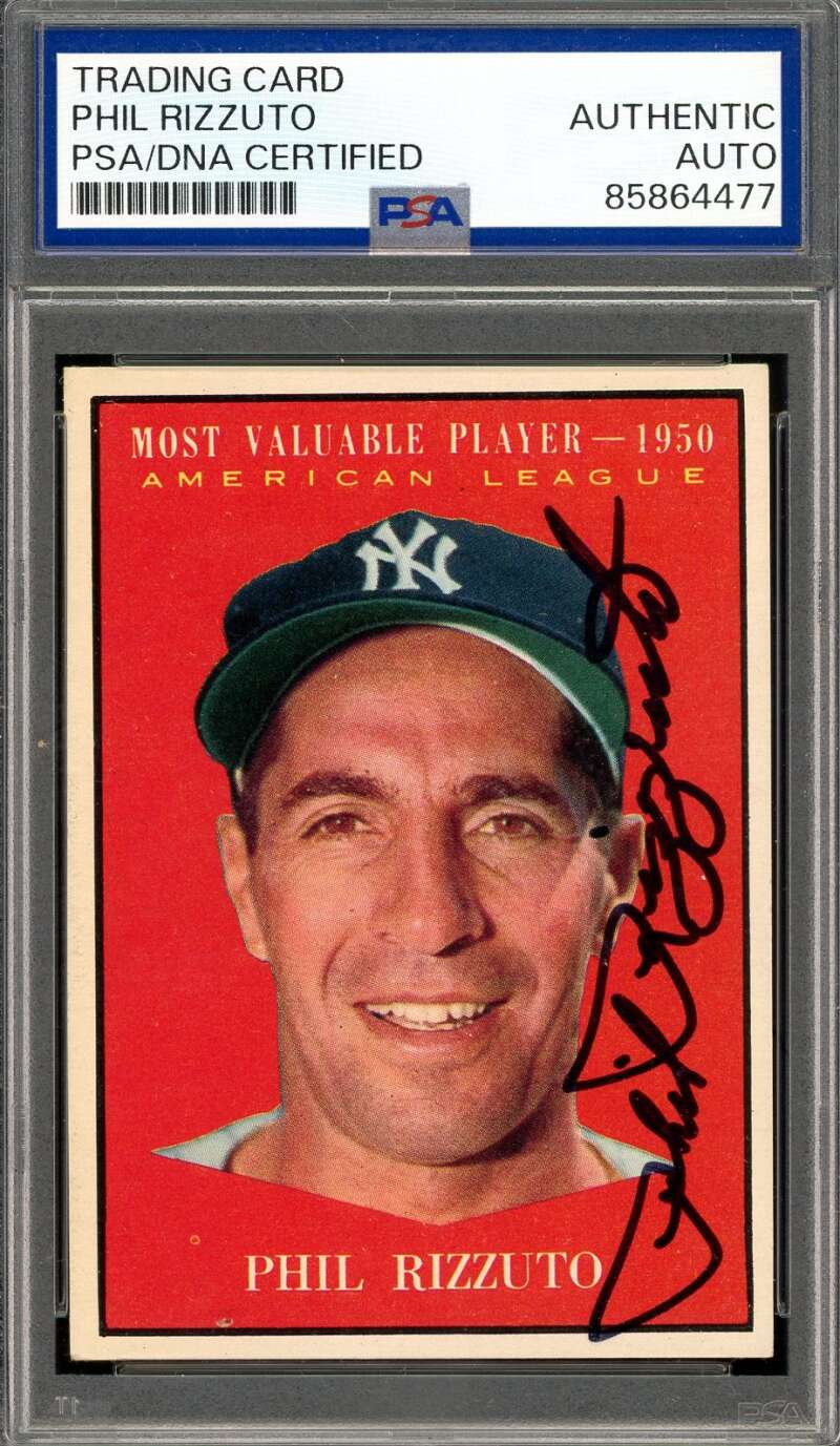 Phil Rizzuto PSA DNA Signed 1961 Topps Autograph Yankees