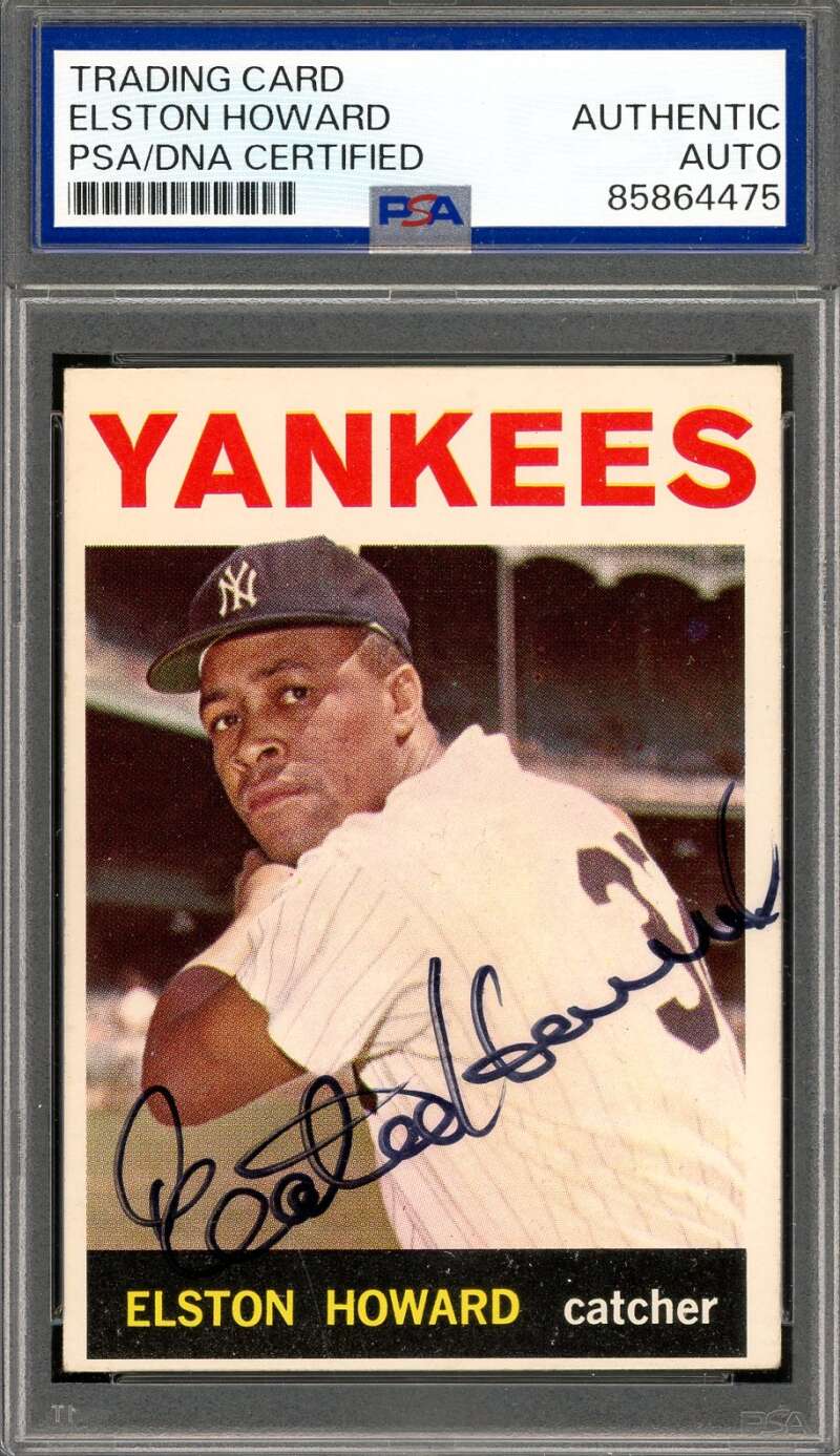 Elston Howard PSA DNA Vintage Signed 1964 Topps Autograph Yankees