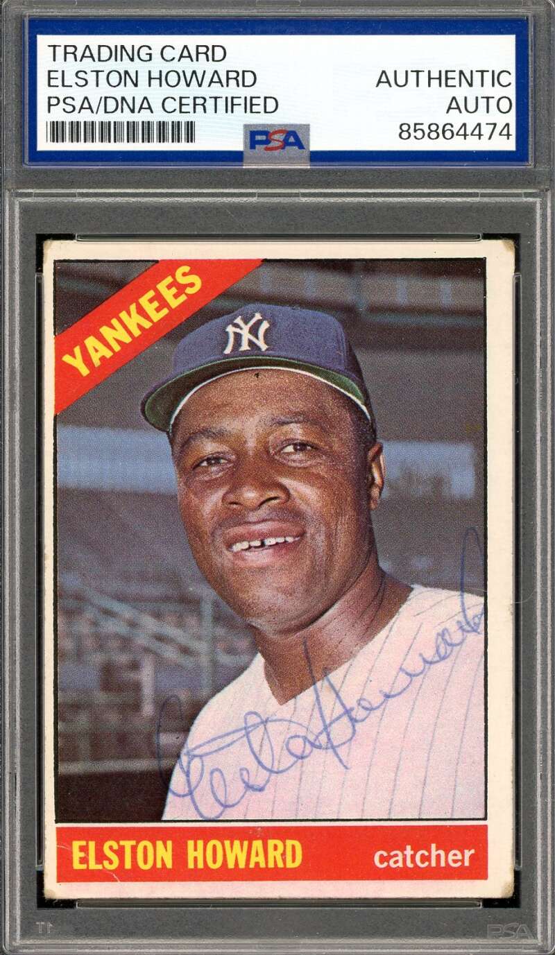 Elston Howard PSA DNA Vintage Signed 1966 Topps Autograph Yankees