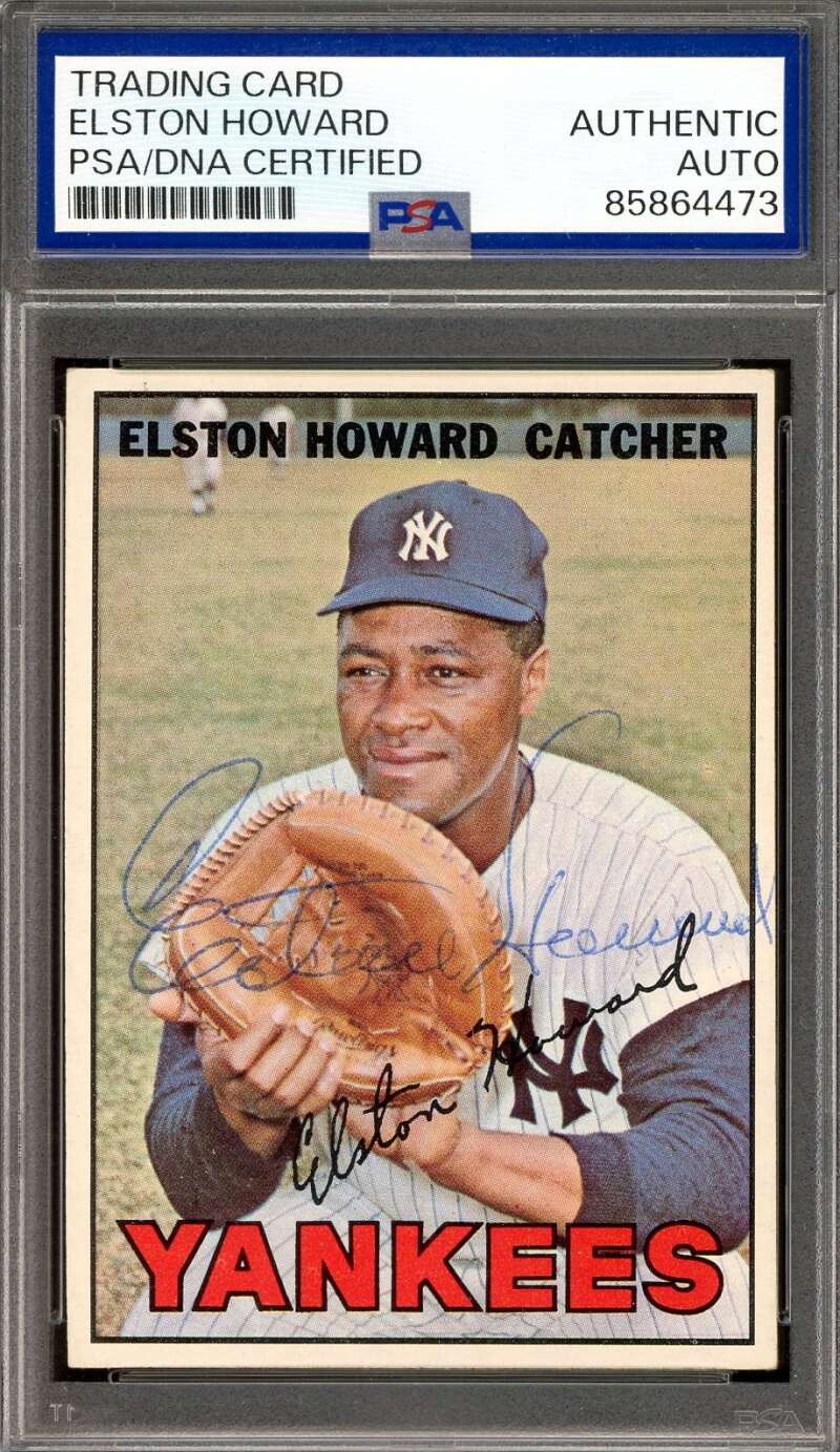 Elston Howard PSA DNA Vintage Signed 1967 Topps Autograph Yankees