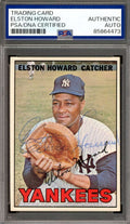 Elston Howard PSA DNA Vintage Signed 1967 Topps Autograph Yankees