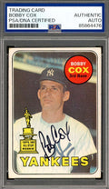 Bobby Cox PSA DNA Signed 1969 Topps Rookie Autograph Yankees