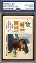 Hank Aaron PSA DNA Signed 1974 Topps HR King Autograph