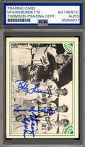 Spahn Burdette Thomson PSA DNA Signed 1983 ASA Spahn Story Autograph