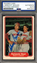 Johnny Bench Tom Seaver PSA DNA Signed 1982 Fleer Dynamic Duo Autograph