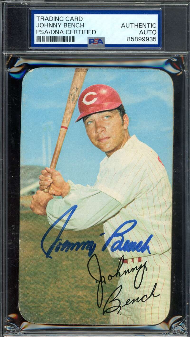 Johnny Bench PSA DNA Signed 1970 Topps Super Autograph