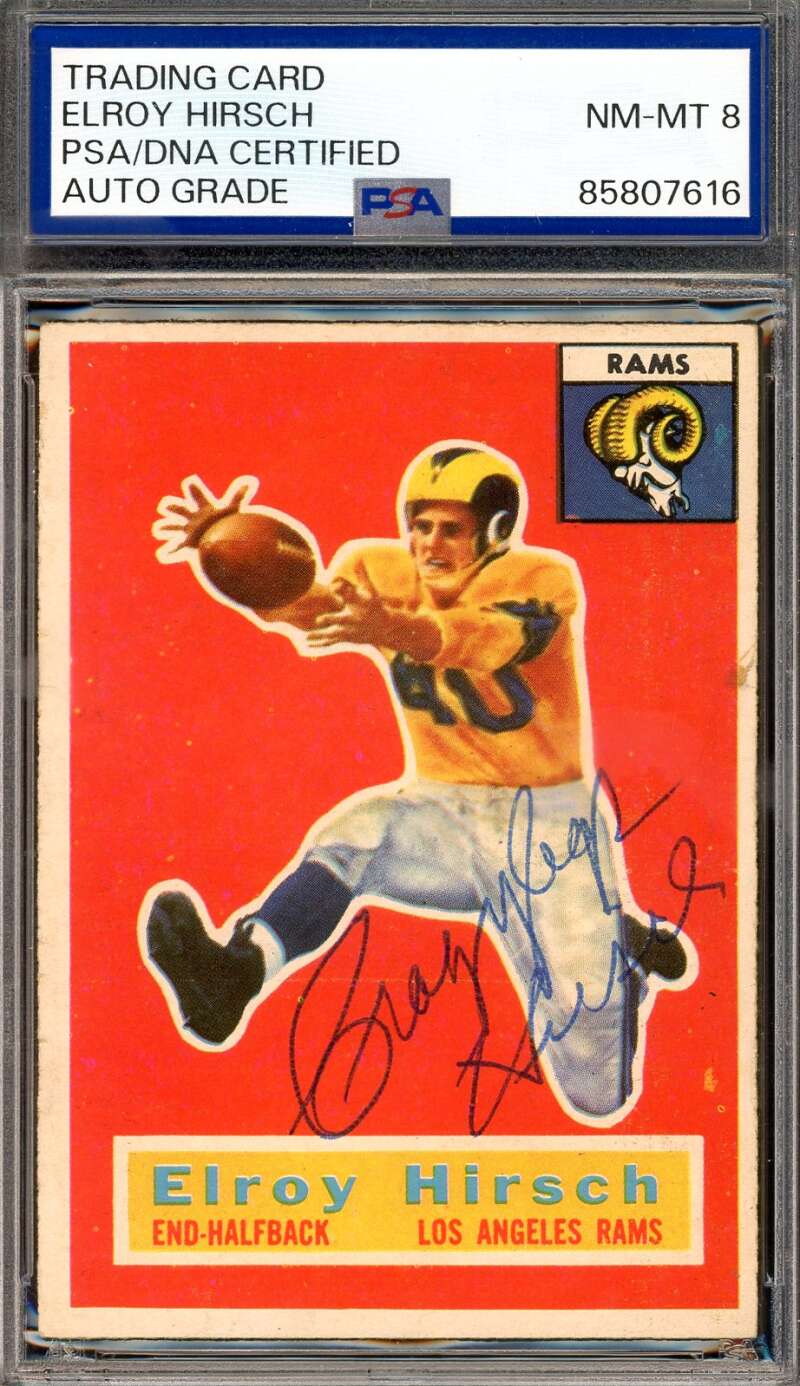 Elroy Hirsch PSA DNA Vintage Signed 1956 Topps Autograph