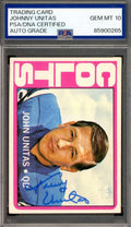 Johnny Unitas Gem Mint 10 PSA DNA Signed 1972 Topps Autograph Colts