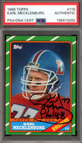 Karl Mecklenburg PSA DNA Signed 1986 Topps Rookie Autograph