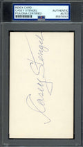 Casey Stengel PSA DNA Signed 3x5 Index Card Yankees Autograph