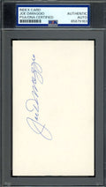 Joe DiMaggio PSA DNA Signed 3x5 Index Card Yankees Autograph