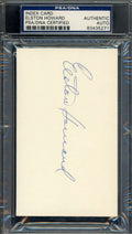 Elston Howard PSA DNA Autograph 3x5 Index Card Yankees Signed
