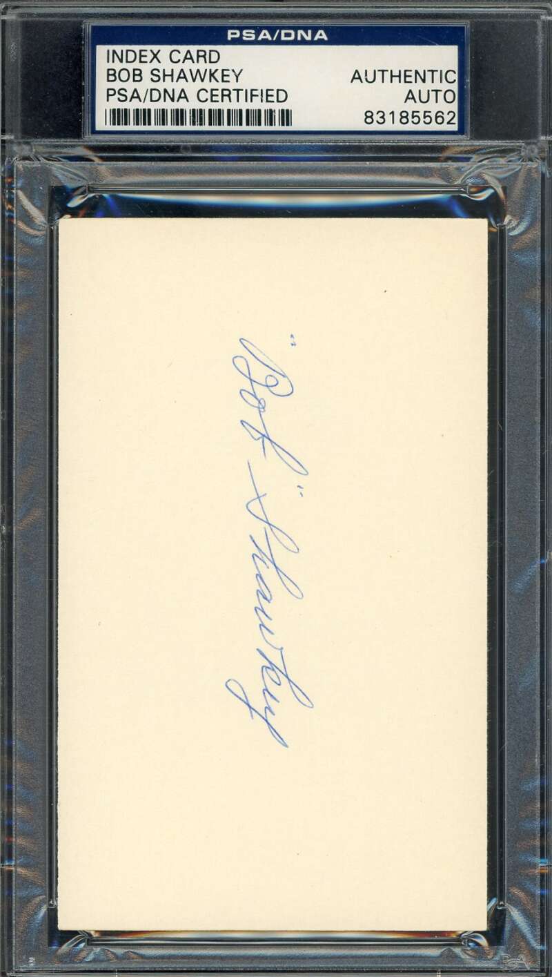 Bob Shawkey PSA DNA Signed 3x5 Index Card Yankees Autograph