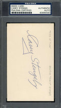 Casey Stengel PSA DNA Autograph 3x5 Index Card Yankees Signed