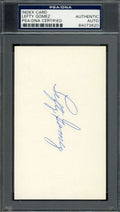 Lefty Gomez PSA DNA Signed 3x5 Index Card Autograph