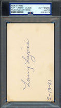 Nap Larry Lajoie PSA DNA Signed 3x5 Index Card HIgh End Autograph