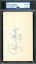 Rogers Hornsby PSA DNA Signed 3x5 Index Card HIgh End Autograph