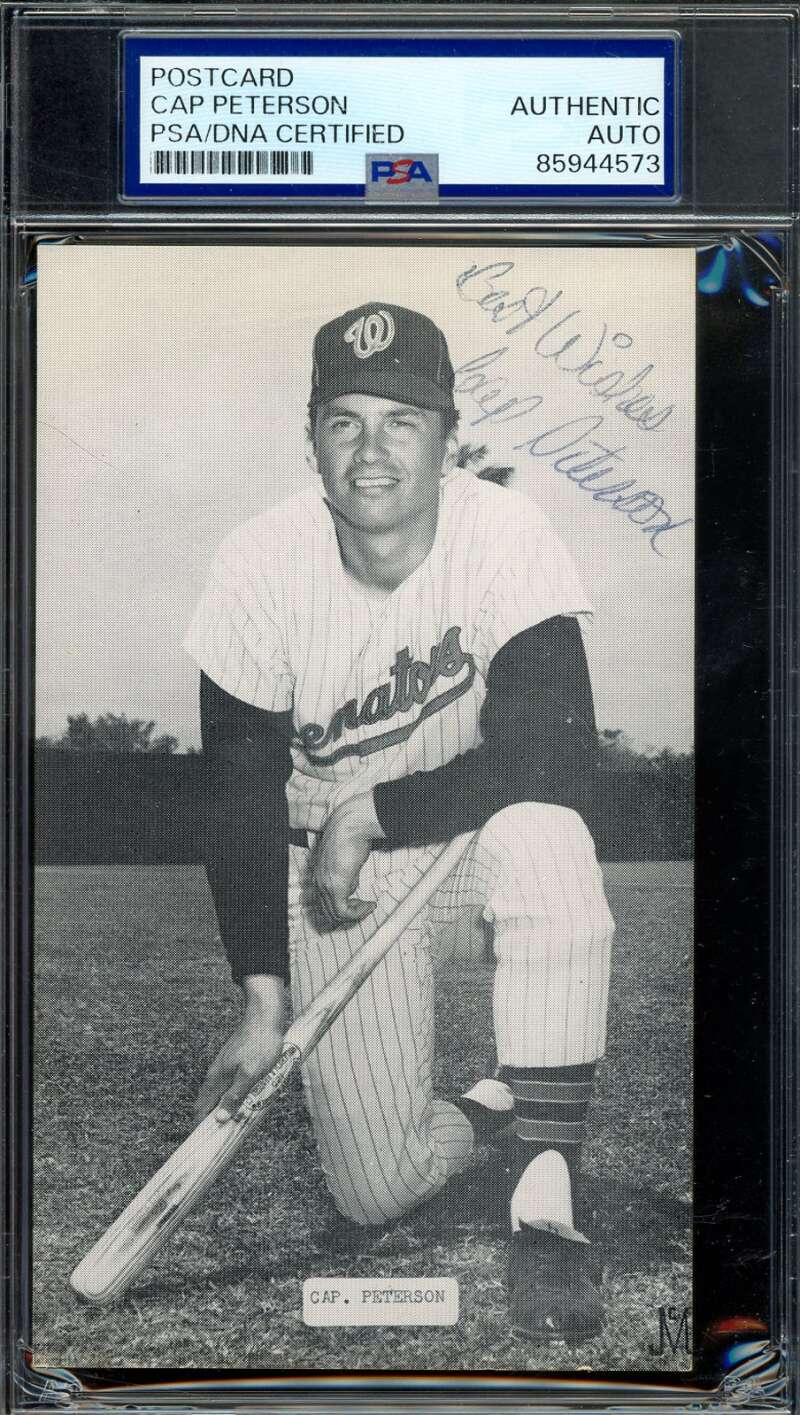 Cap Peterson PSA DNA Signed Photo Postcard D.80 Autograph