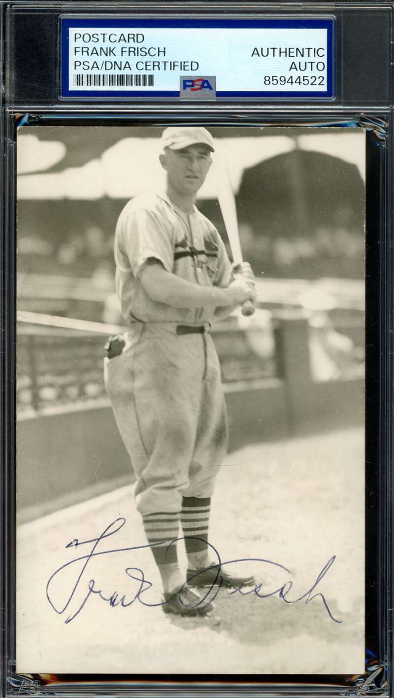 Frankie Frisch PSA DNA JSA Signed Photo Postcard Autograph