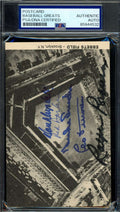 Drysdale Barber Snider Durocher PSA DNA Signed by 5 Photo Postcard Dodgers Autograph