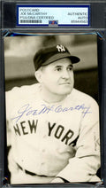 Joe McCarthy PSA DNA Signed Photo Postcard Yankees Autograph