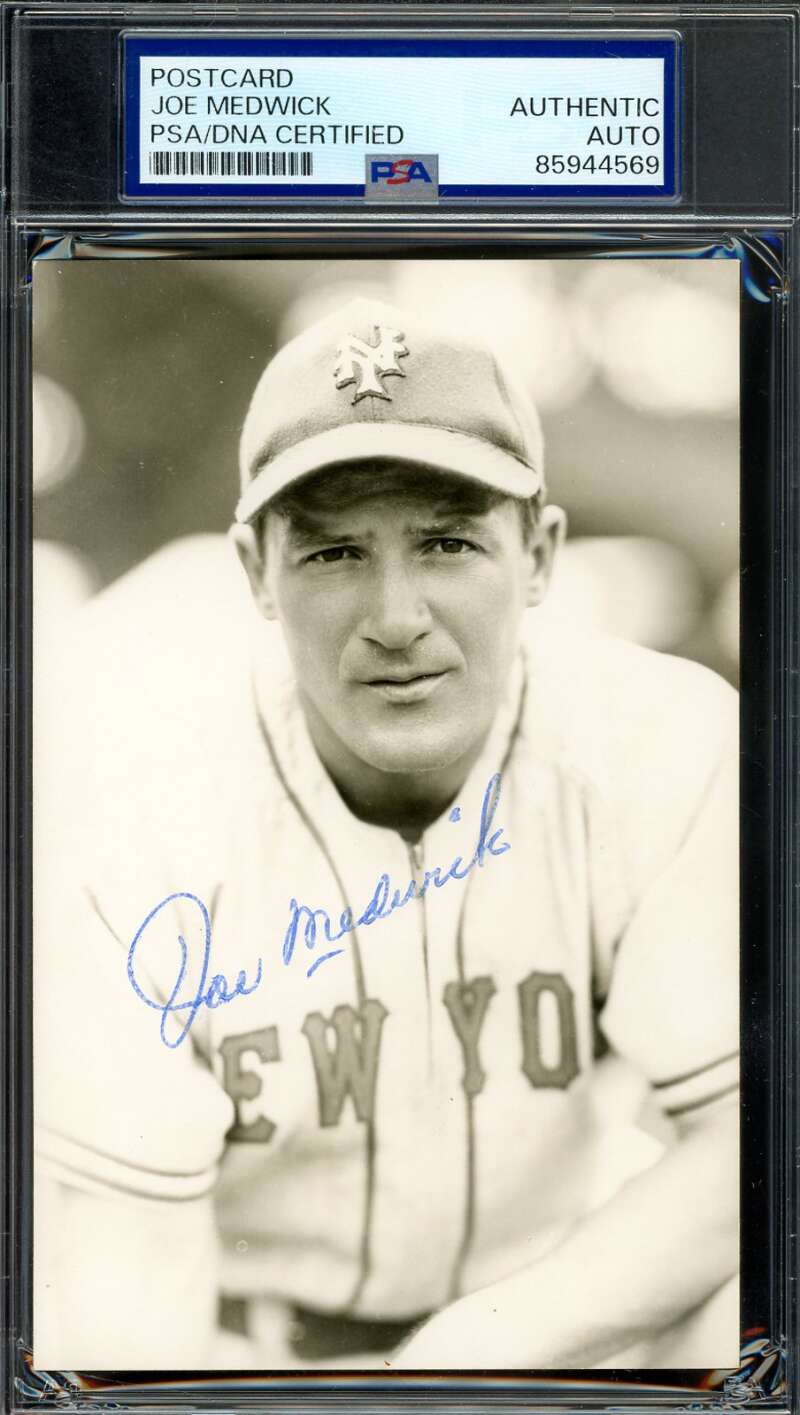 Joe Medwick PSA DNA Signed Photo Postcard Autograph
