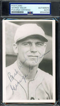 George Sisler PSA DNA JSA Signed Photo Postcard Autograph