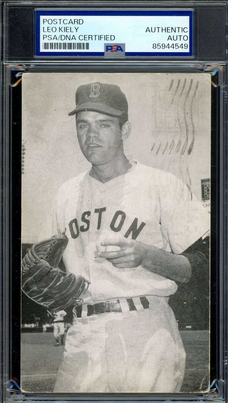 Leo Kiely PSA DNA Signed Photo Postcard 1959 Postmark Autograph