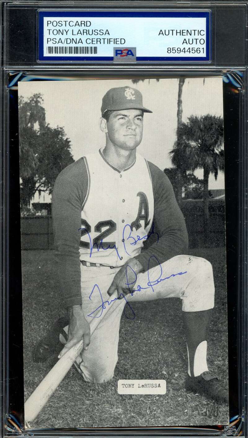 Tony LaRussa PSA DNA Signed McCarthy Photo Postcard Autograph