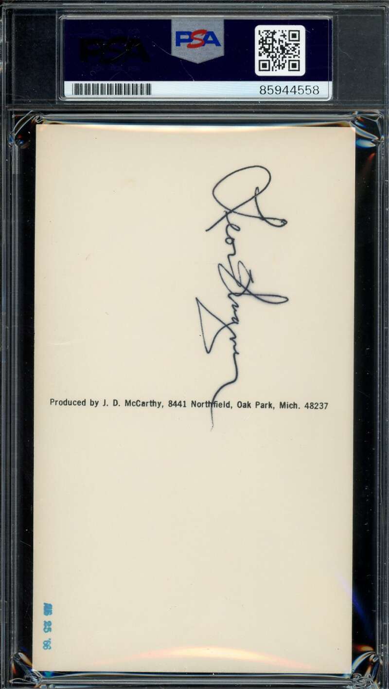 Leon Wagner PSA DNA Signed McCarthy Photo Postcard Autograph