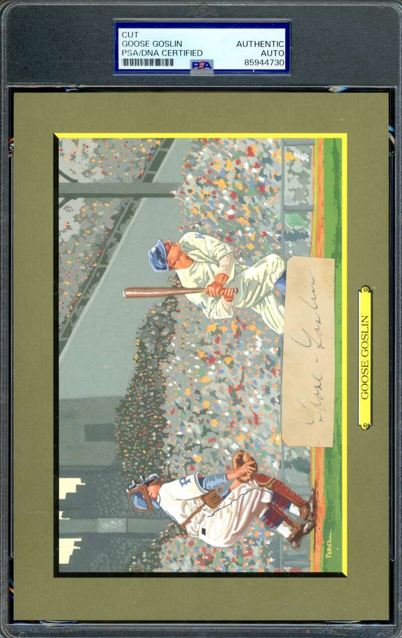 Goose Goslin PSA DNA Signed Perez Steele Great Moments Cut Autograph