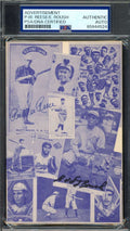 Pee Wee Reese Edd Roush PSA DNA Signed 1978 Card Show Ad Autograph