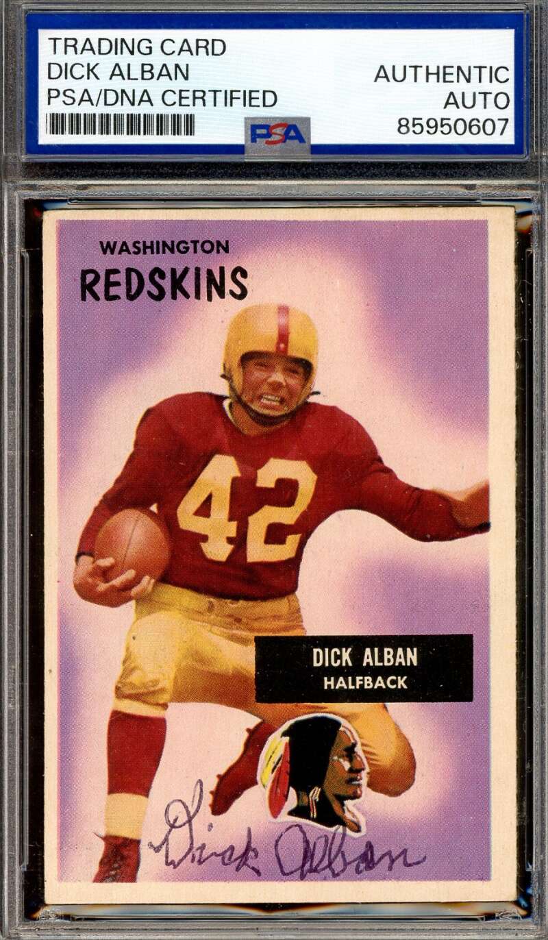 Dick Alban PSA DNA Signed 1955 Bowman Autograph
