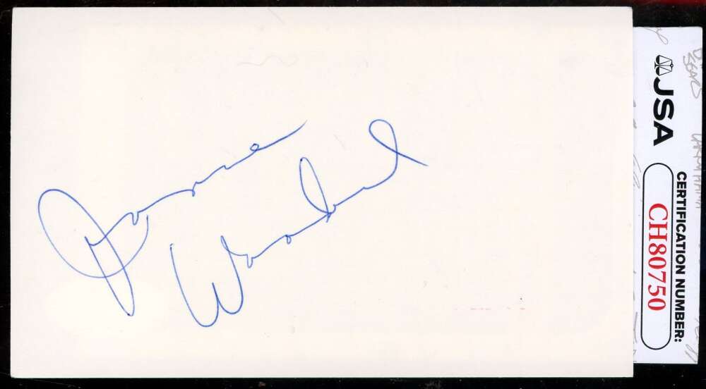 Joanne Woodward JSA Coa Signed 3x5 Index Card Autograph