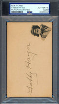 Gabby Hayes PSA DNA Signed 3x5 Index Card Autograph