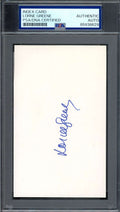 Lorne Greene PSA DNA Signed 3x5 Index Card Autograph