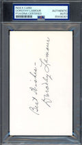 Dorothy Lamour PSA DNA Signed 3x5 Index Card Autograph