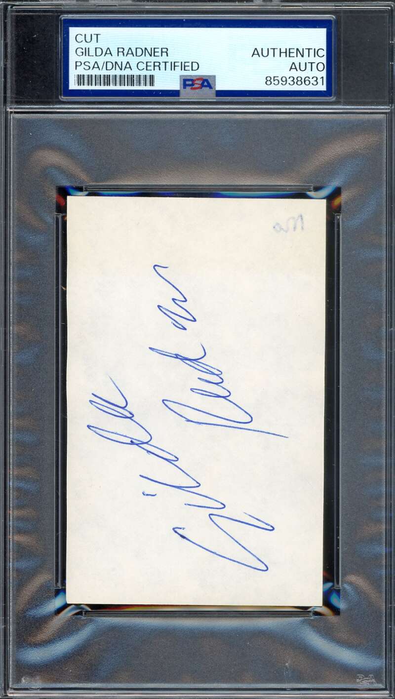 Gilda Radner PSA DNA Signed 3x5 Index Card Cut Autograph