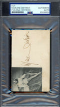 Marlene Dietrich PSA DNA Signed Album Page 1930`s Autograph