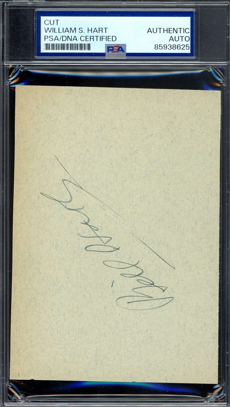 William S Hart PSA DNA Signed Album Page Autograph