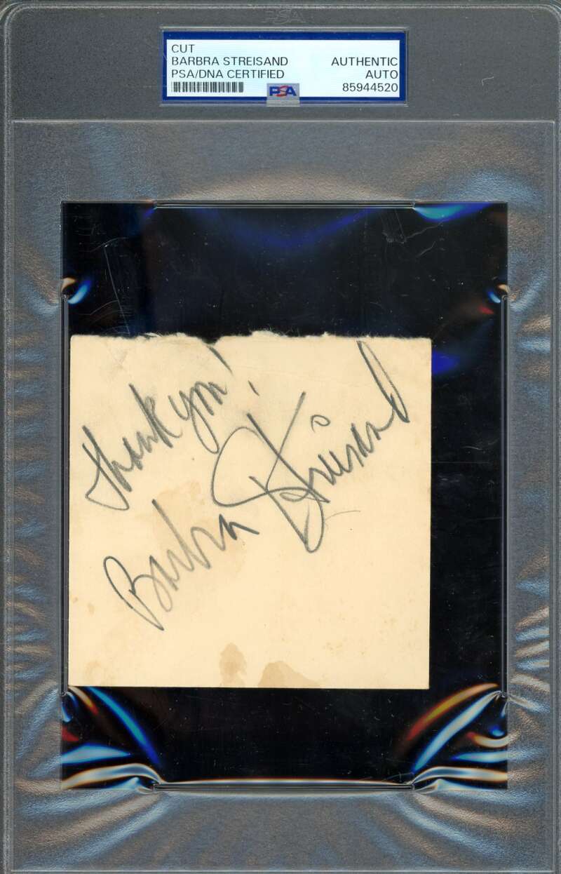 Barbara Streisand PSA DNA Signed Album Page Autograph