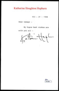 Katharine Hepburn PSA DNA Signed 1998 Letter Autograph