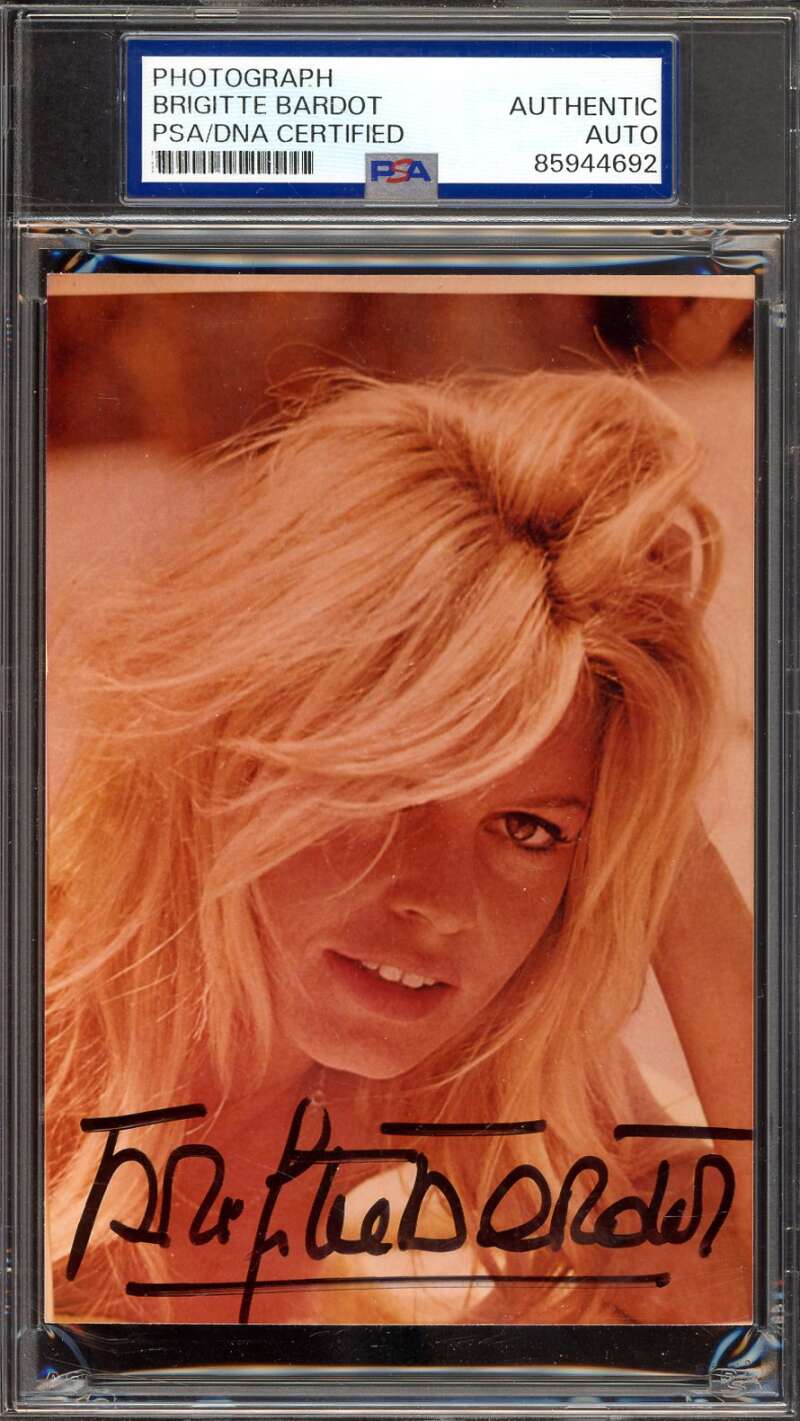Brigitte Bardot PSA DNA Signed 4x5 Photo Autograph