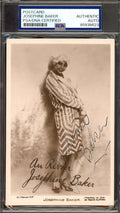 Josephine Baker PSA DNA Signed 4x6 Photo Postcard Autograph