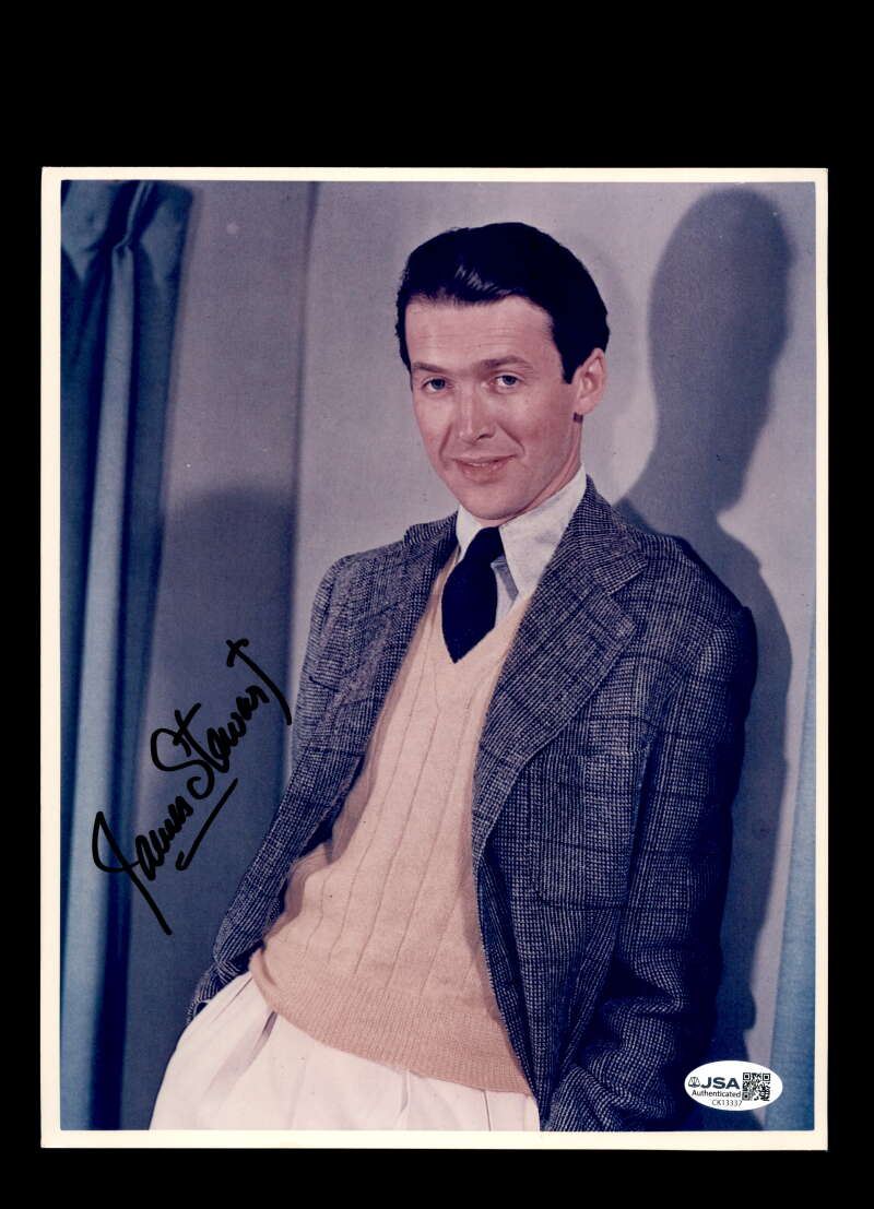 Jimmy Stewart JSA Coa Signed 8x10 Photo Autograph
