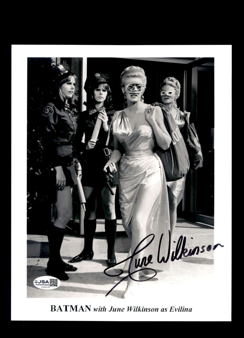 June Wilkinson JSA Coa Signed 8x10 Photo Batman Autograph