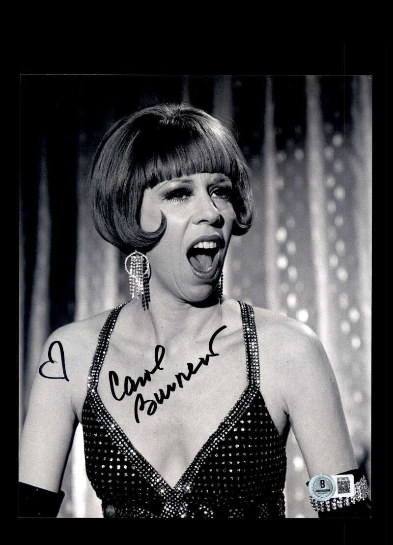 Carol Burnett Beckett BAS Signed 8x10 Photo Autograph