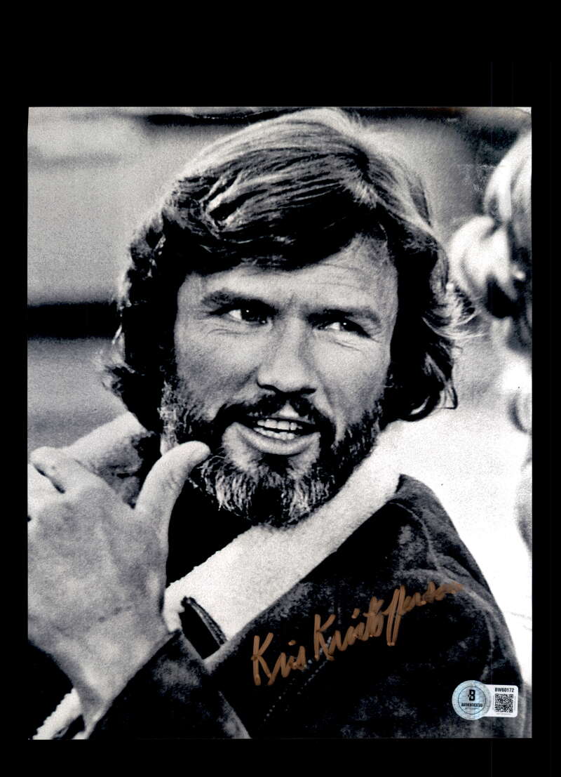 Kris Kristofferson Beckett BAS Signed 8x10 Photo Autograph